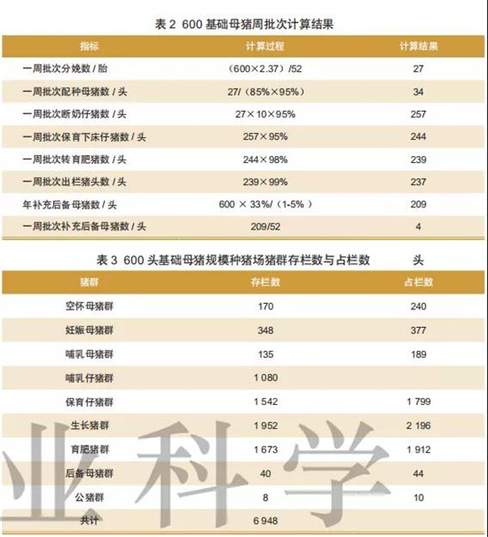 母猪批次化生产电子游艺网站
的各类猪群存栏数及占栏数的计算(二)