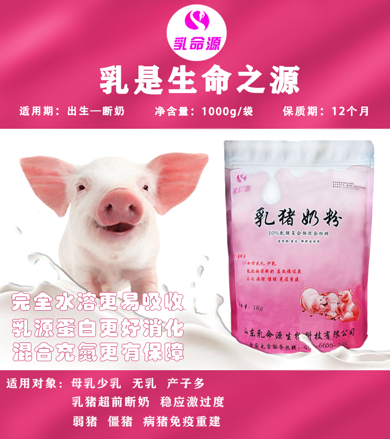 乳猪奶粉保障健康生长发育