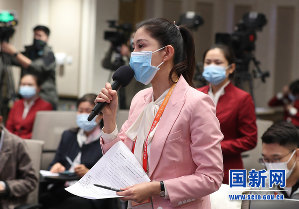 中国农业电影电视中心记者提问（栾海军 摄）