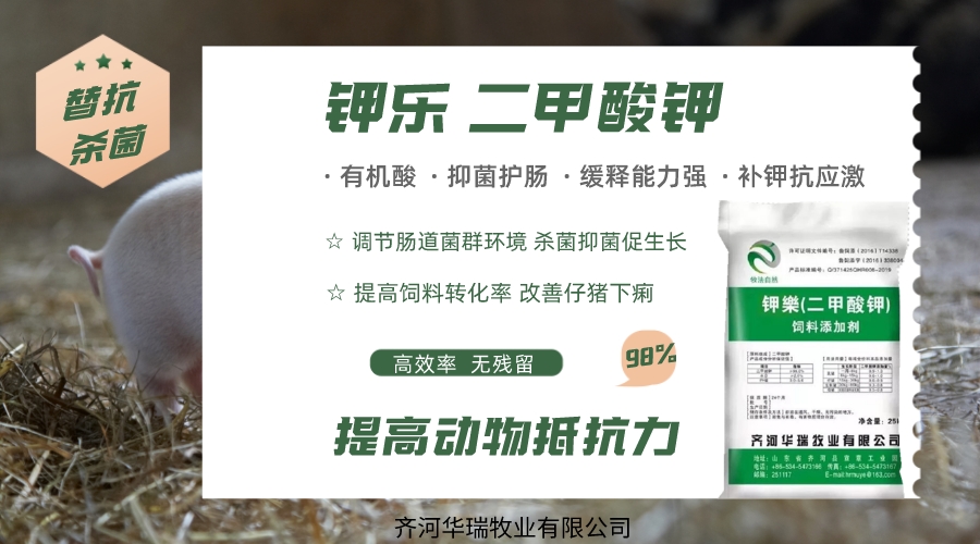 二甲酸钾替抗促生长剂改善仔猪腹泻