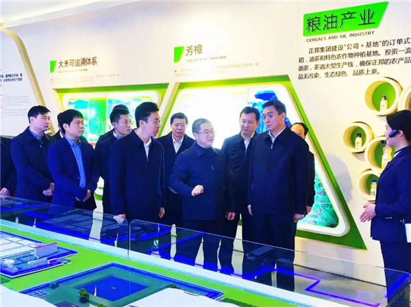李红军书记一行参观正邦展示厅