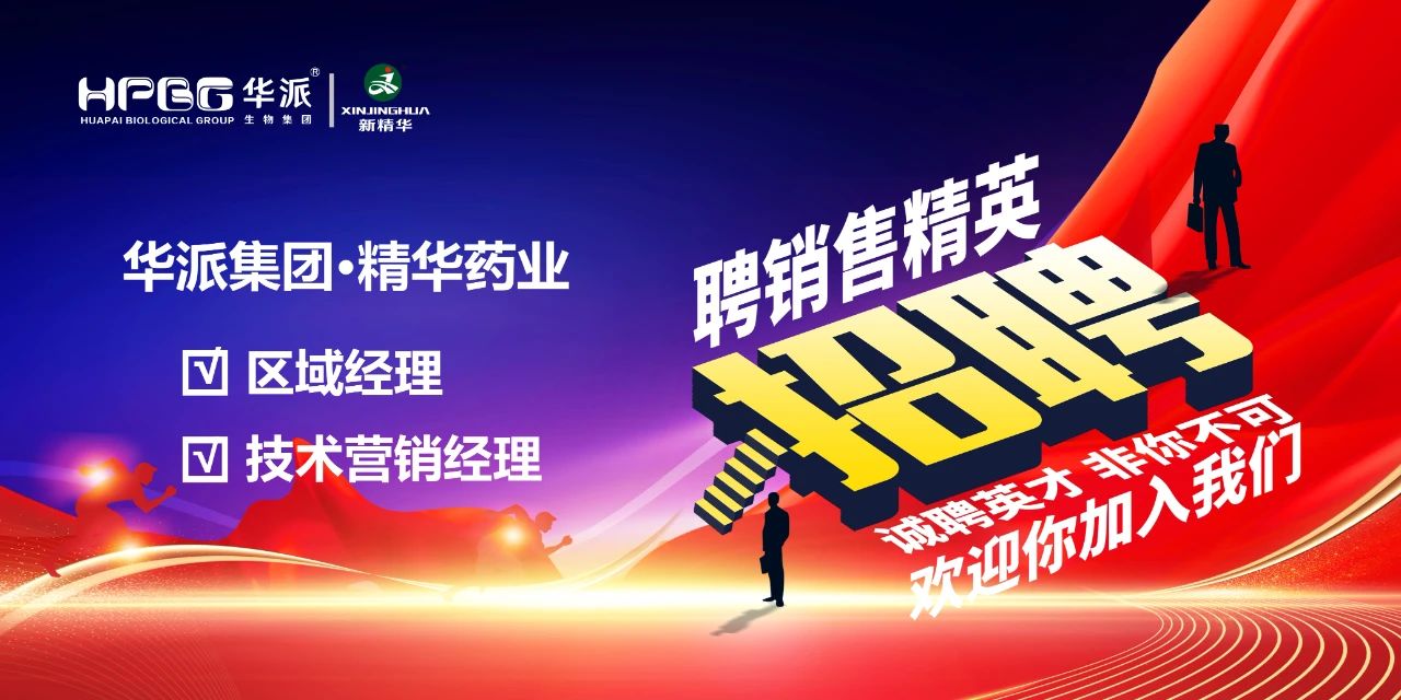 高薪诚聘｜华派集团•精华药业面向全国高薪诚聘【销售精英】