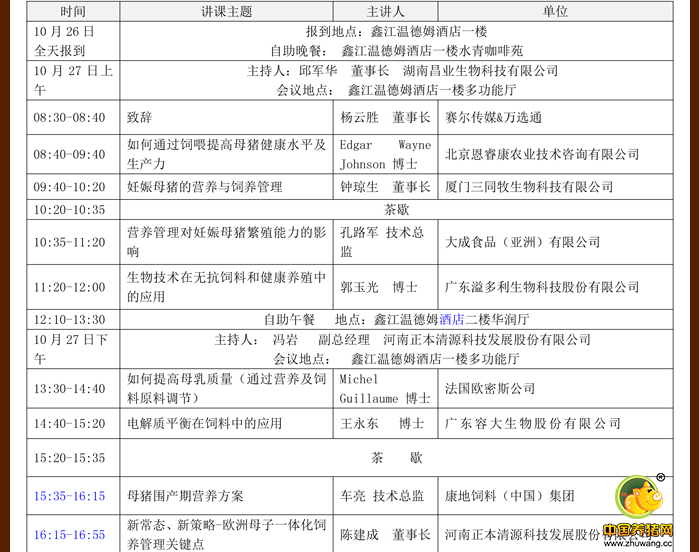 2016第二届国际种猪料营养论坛
