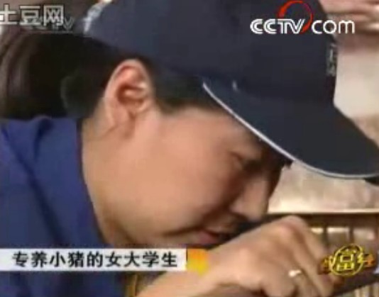 专养小猪的女大学生